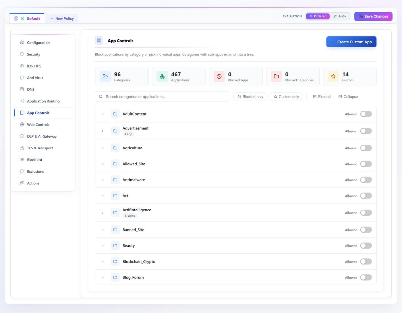 App Controls — every documented control marked