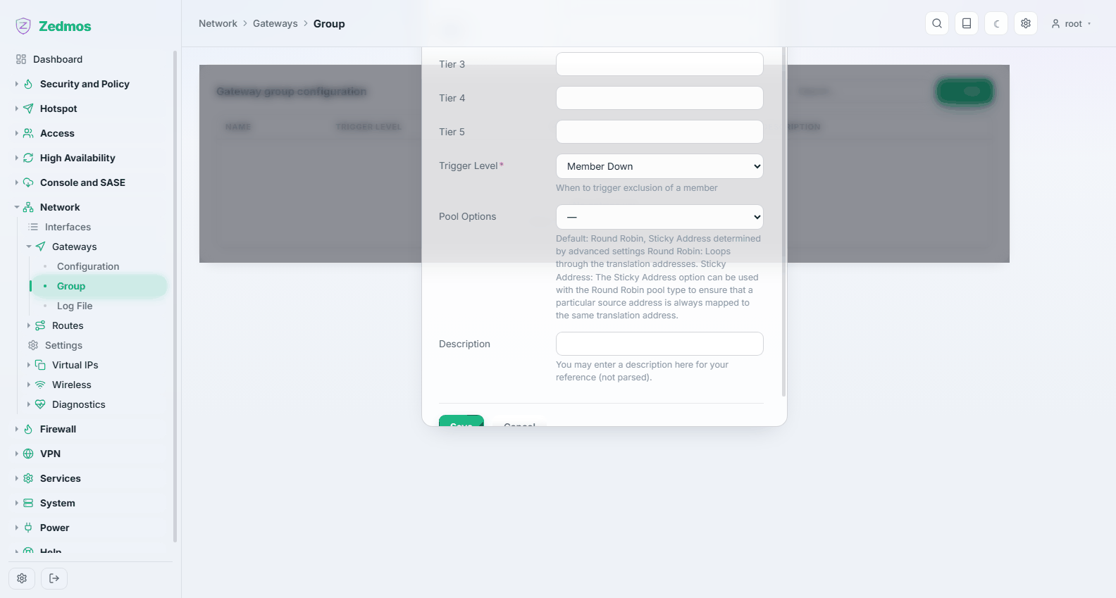 Network: Eine Gateway-Gruppe anlegen