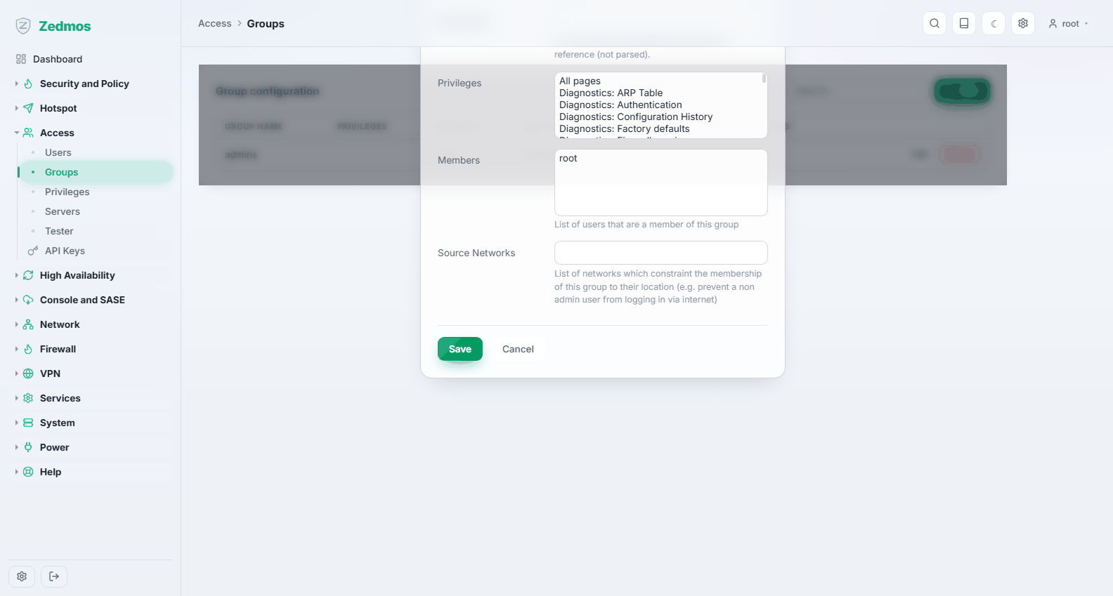 Access: adding a group
