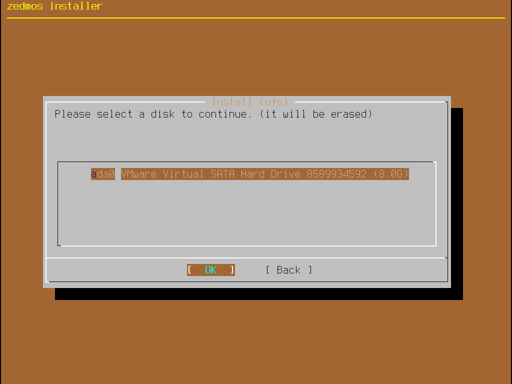 Choosing the disk