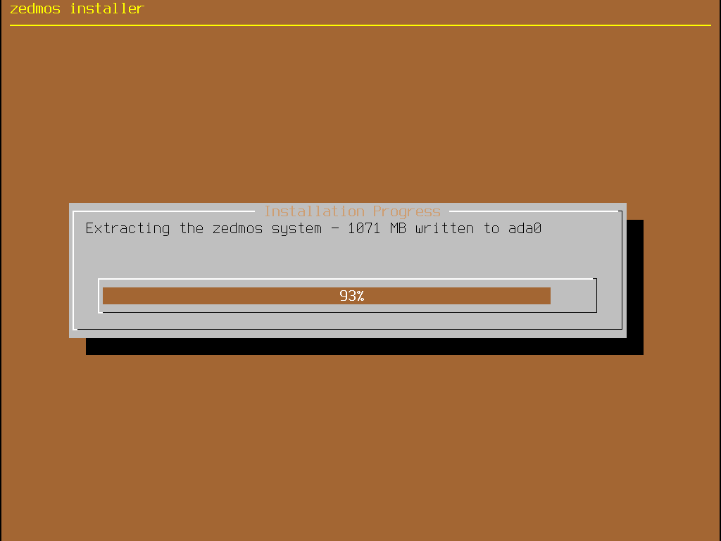Installation Progress