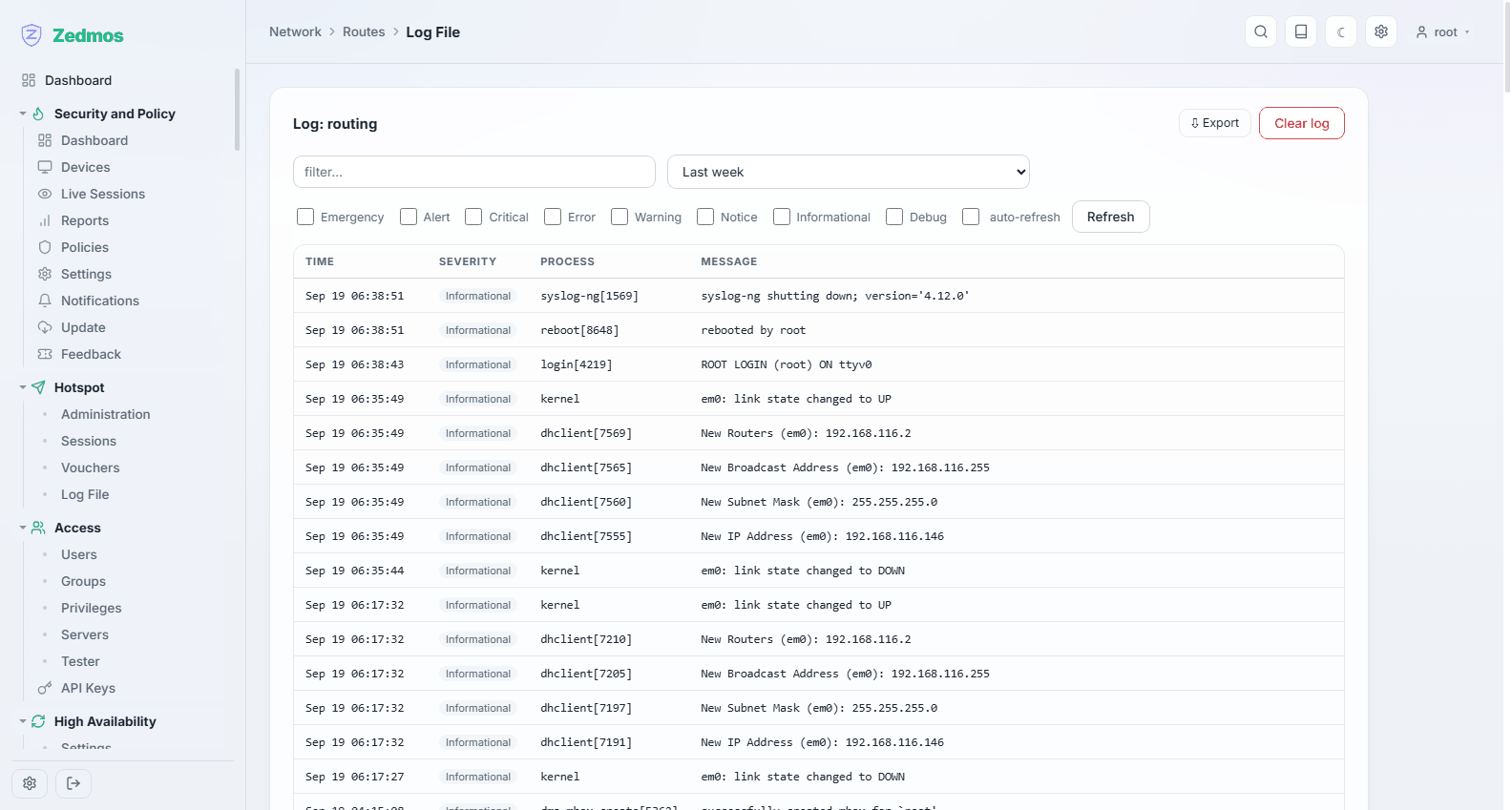 Network: Routing-Protokoll