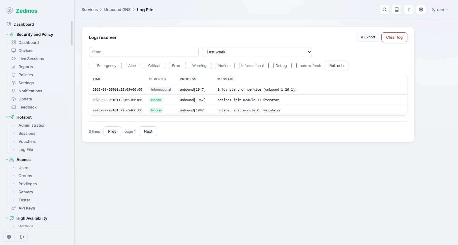 Services: Resolver-Protokoll