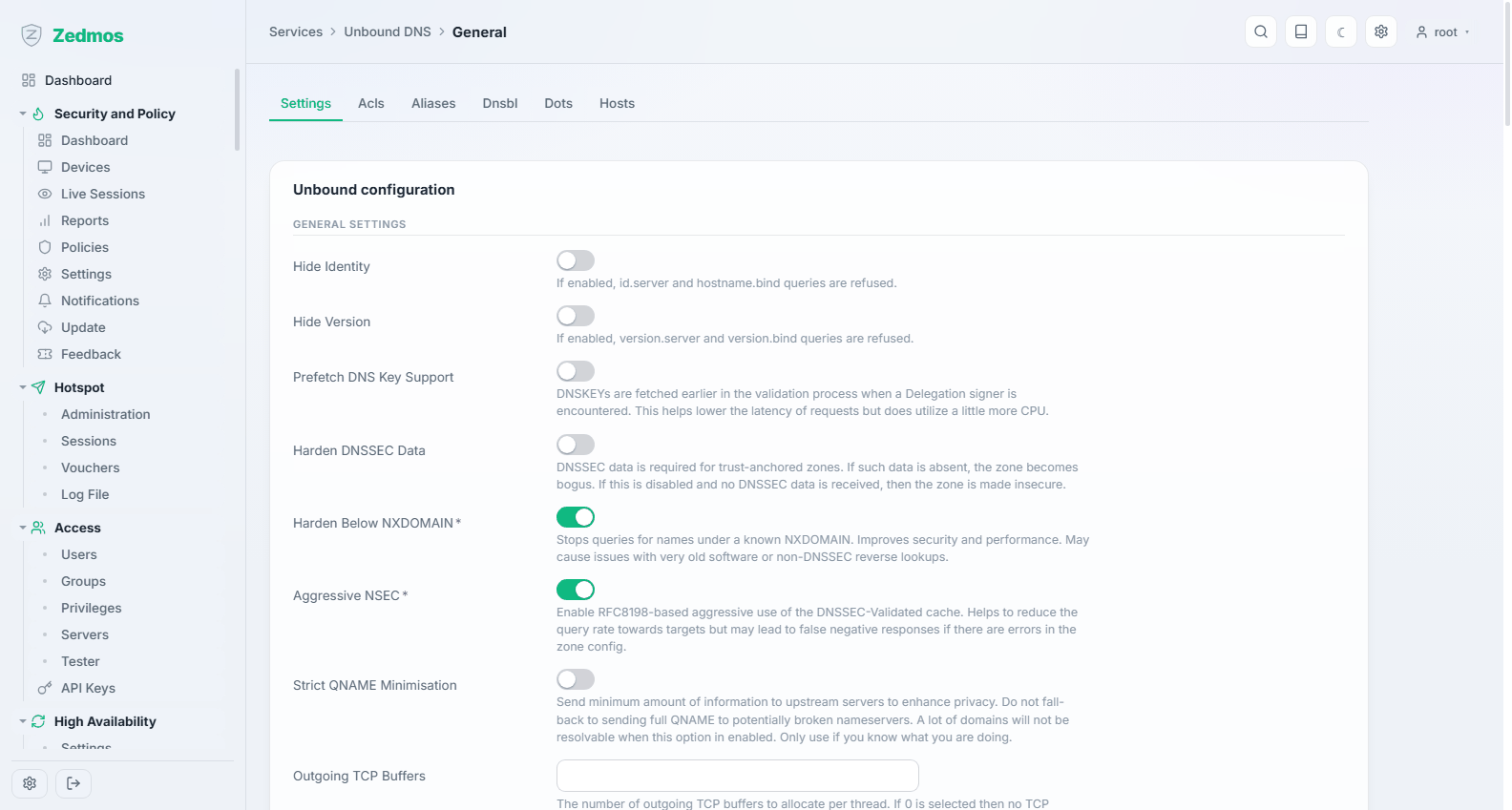 Services: Unbound Query Forwarding