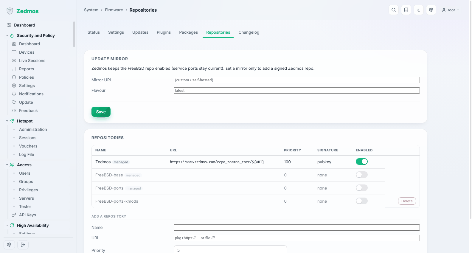 System: Repositories
