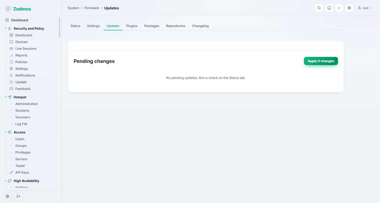 System: Pending updates