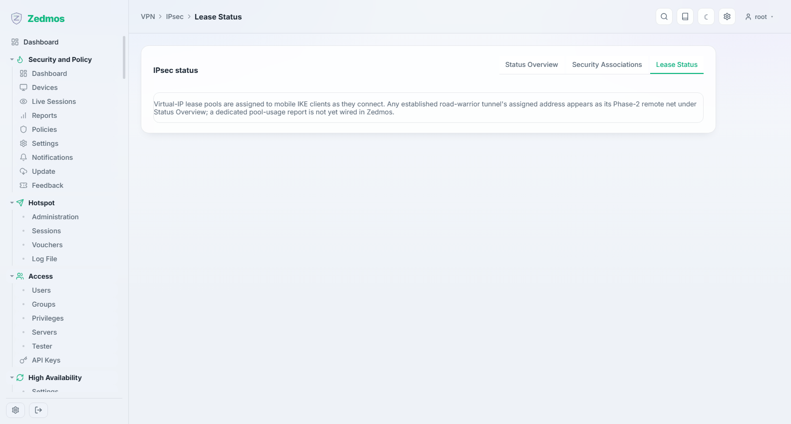 VPN: IPsec-Leases