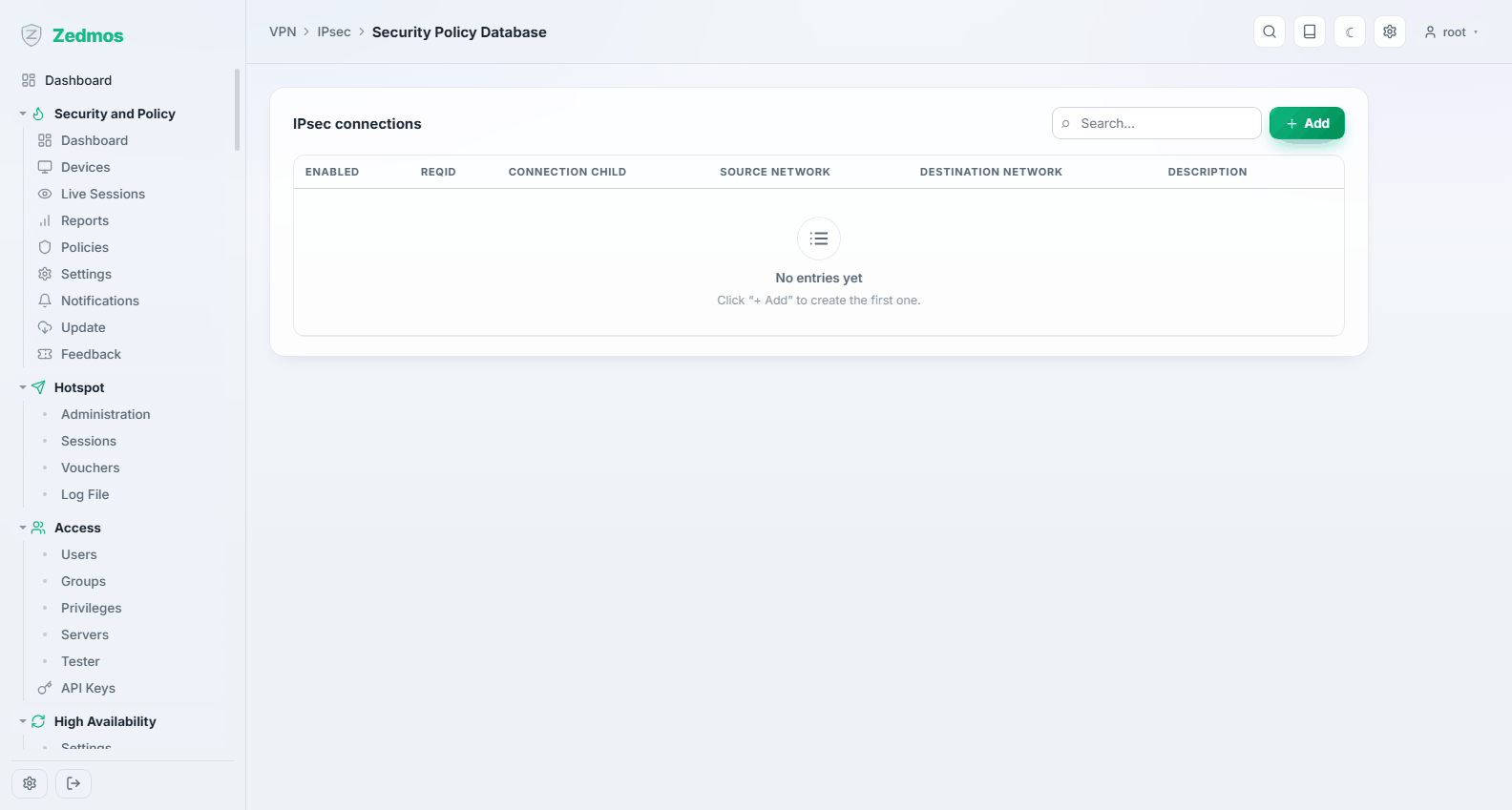 VPN: IPsec SPD