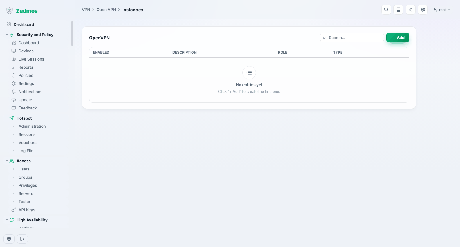 VPN: OpenVPN-Instanzen